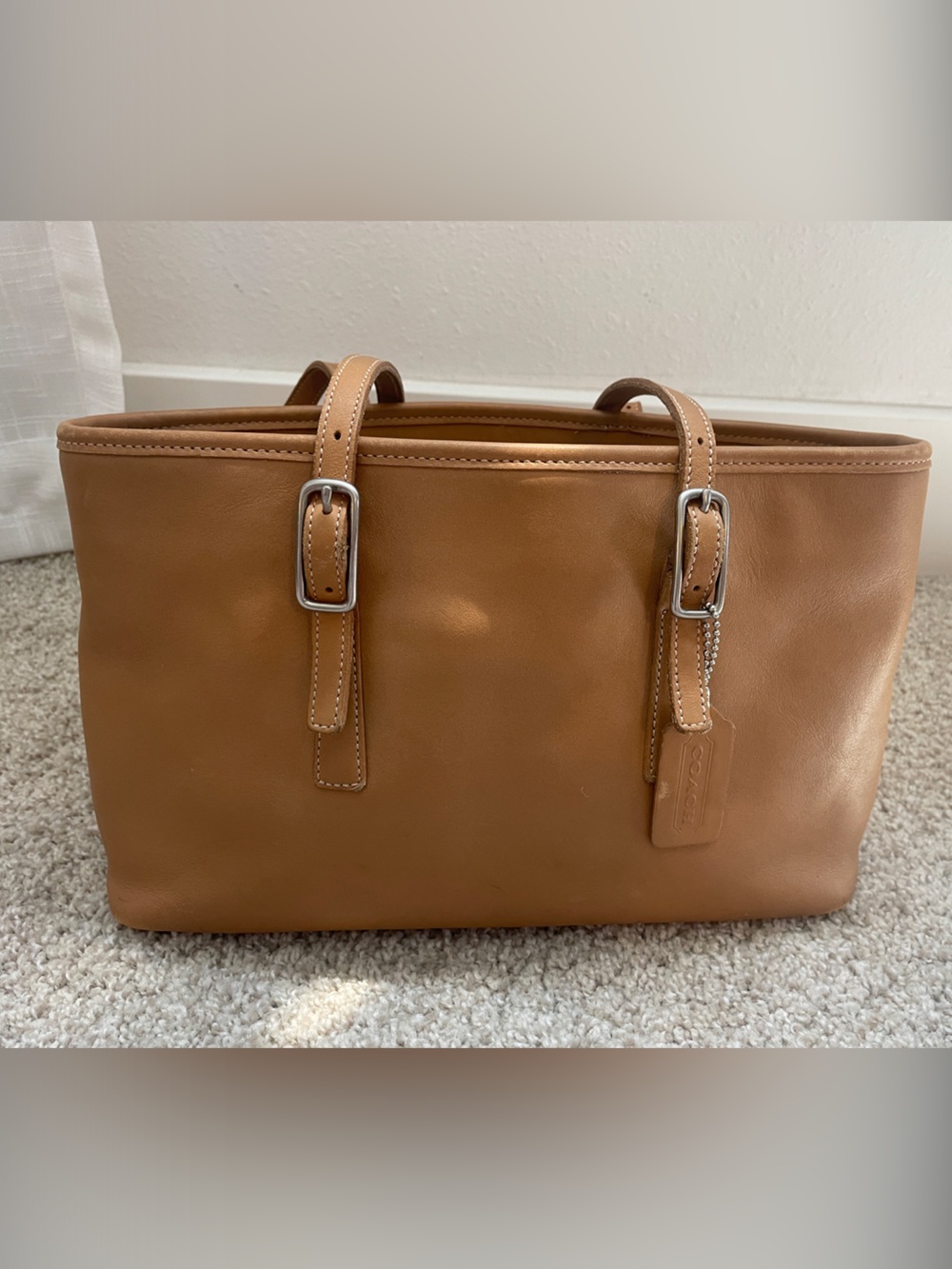 Coach 2001 tan Leather shoulder bag
